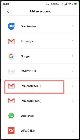 Personal IMAP