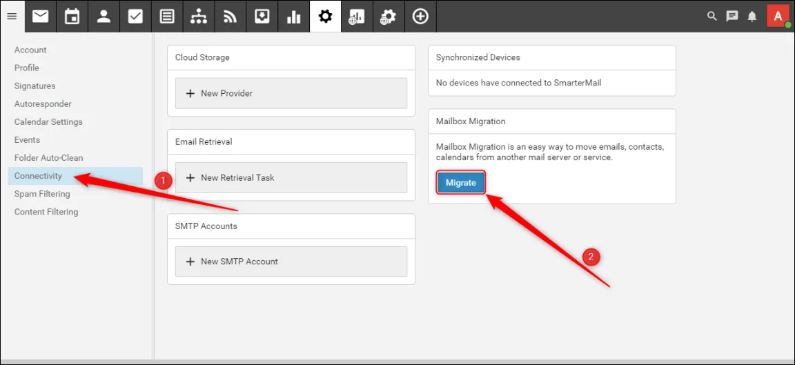 Connectivity dan Migrate