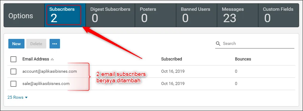 Senarai pelanggan
