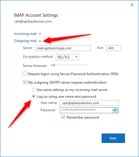 Log on using user name and password