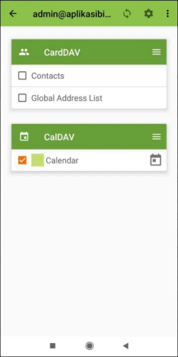 Pilih kalendar untuk diselaraskan