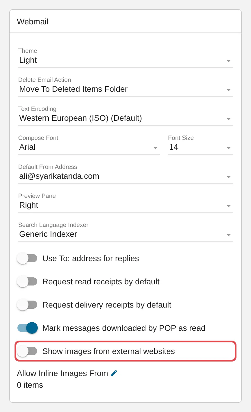 Show images from external websites设置