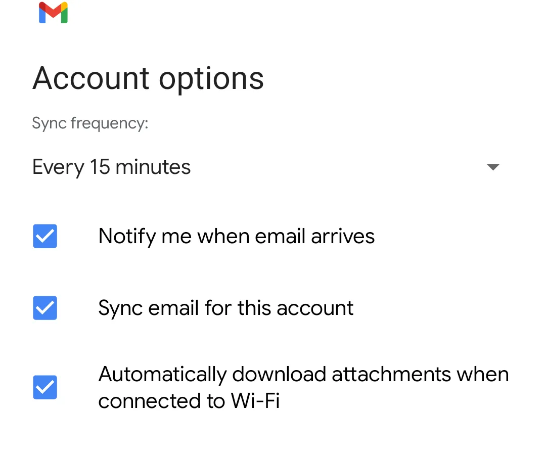 Account options