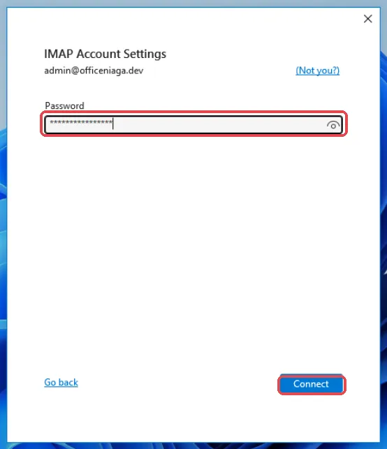 Password栏和Connect按钮