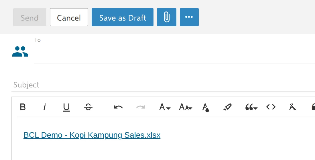 The file link in the email