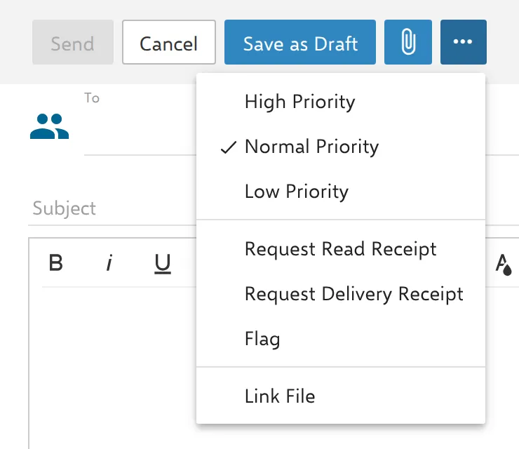 Link File in the … menu