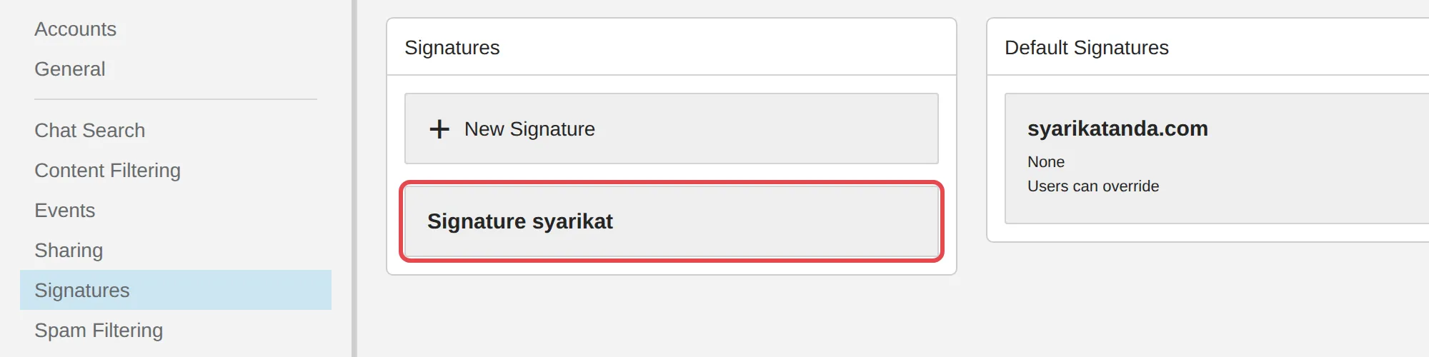 Signature domain yang disimpan di bawah New Signature