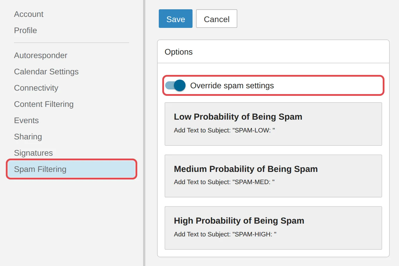 Spam Filtering