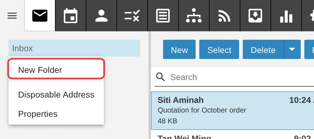 Klik kanan pada folder, New Folder