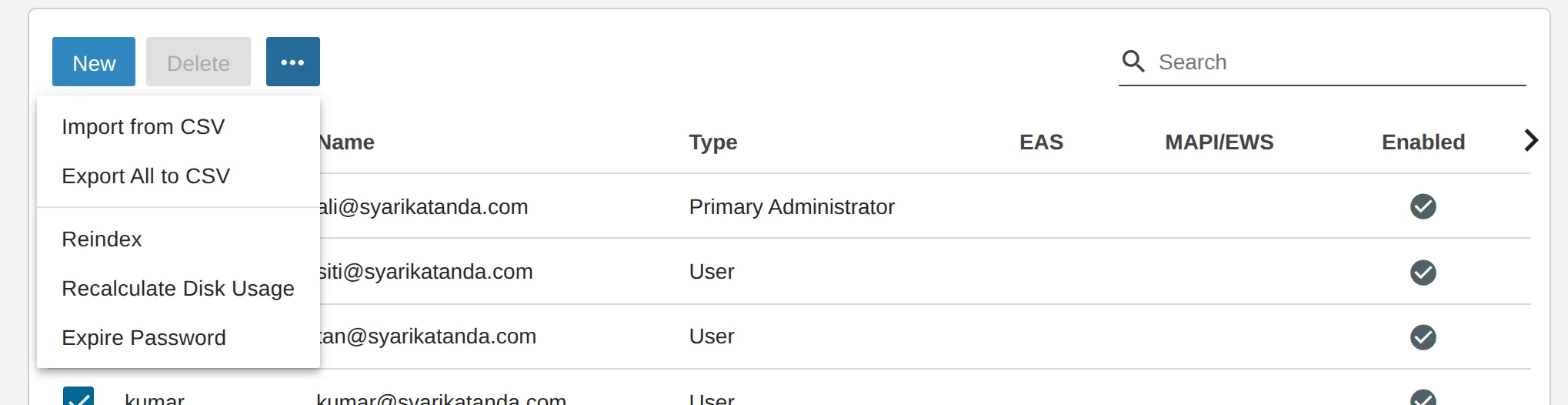 Accounts页面里的Impersonate User