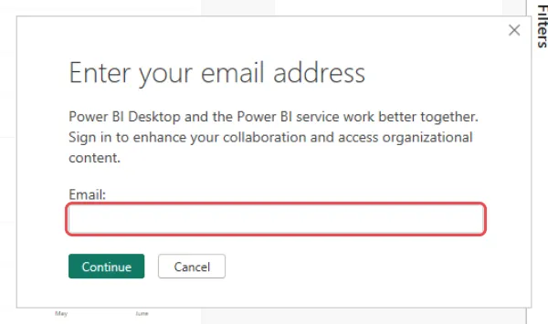 Enter your email address box shown after selecting Publish, with the Email field highlighted