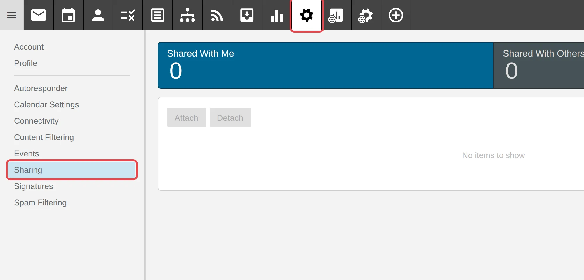 Settings dan Sharing