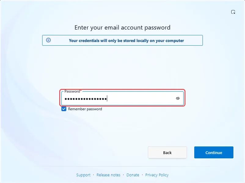 Skrin password